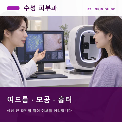 수성피부과 | 수성 여드름·모공흉터, 장벽과 흔적의 깊이 구분